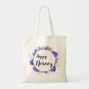 Bolso De Tela Hyacinth Wreath Purple Feliz Año Nuevo Nouruz