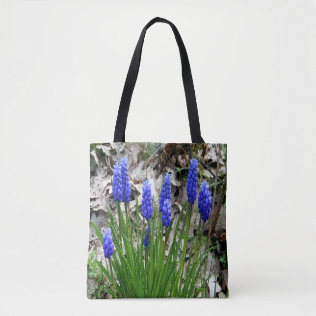 Bolso De Tela Hyacinths de uva... (Anverso)