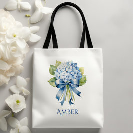 Bolso De Tela Hydrangea Azul Bouquet Bridesmaid