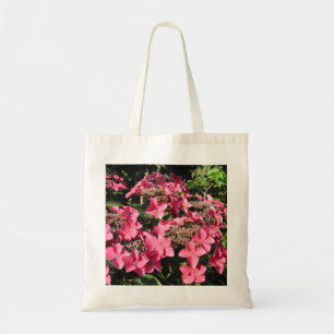 Bolso De Tela Hydrangea. Flores rosadas