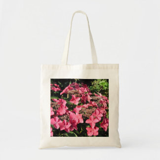 Bolso De Tela Hydrangea. Flores rosadas