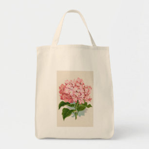 Bolso De Tela Hydrangea rosado del vintage