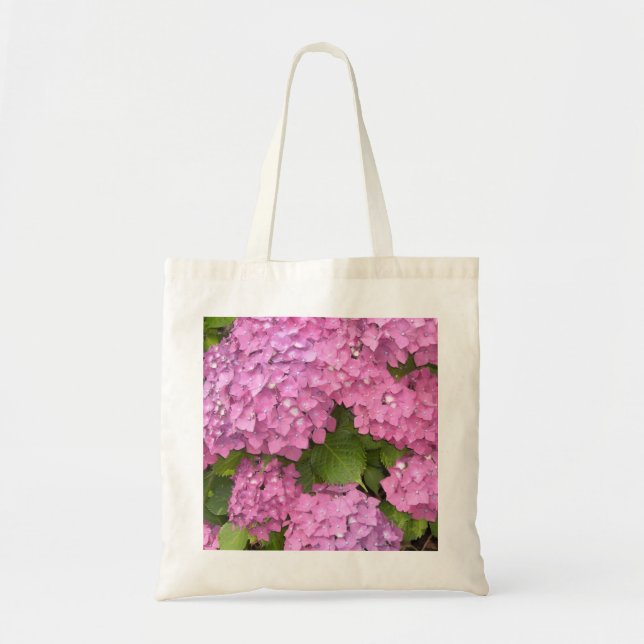 Bolso De Tela Hydrangeas rosa (Frente)