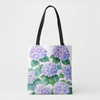 Bolso De Tela Hydrangeas Watercolor Arte Floral
