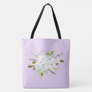Bolso De Tela Hydrangeas y Lilacs