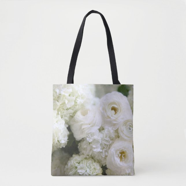 Bolso De Tela Hydrangeas y ranúnculo (Anverso)
