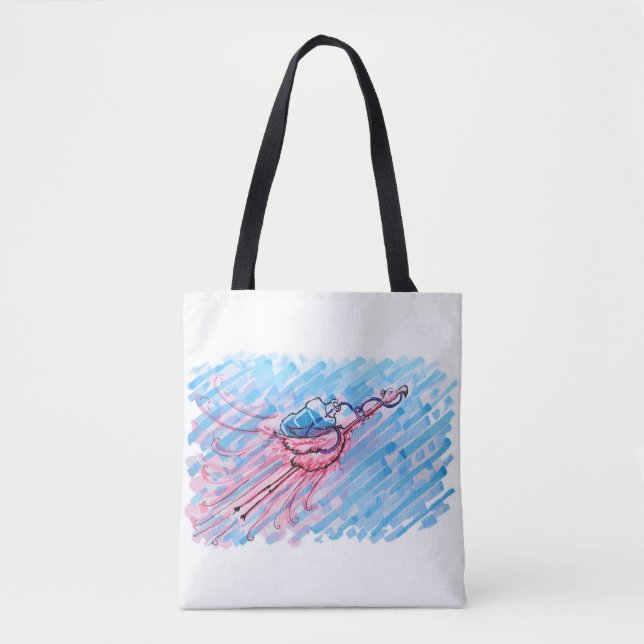 Bolso De Tela Hydrated Flamingo (Anverso)