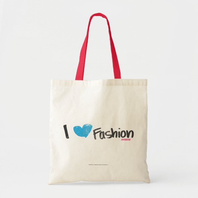Bolso De Tela I amarillo de la moda del corazón (Frente)