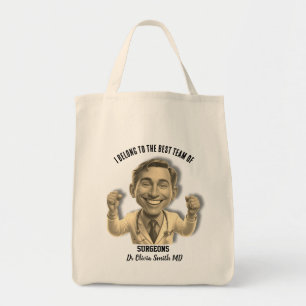Bolso De Tela I belong to the best team of surgeons cartoon