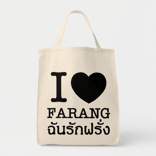Bolso De Tela I Black Heart (Love) Farang (Frente)
