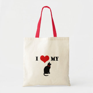 Bolso De Tela I corazón mi gato