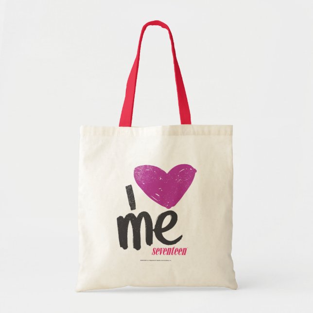 Bolso De Tela I corazón yo púrpura (Frente)