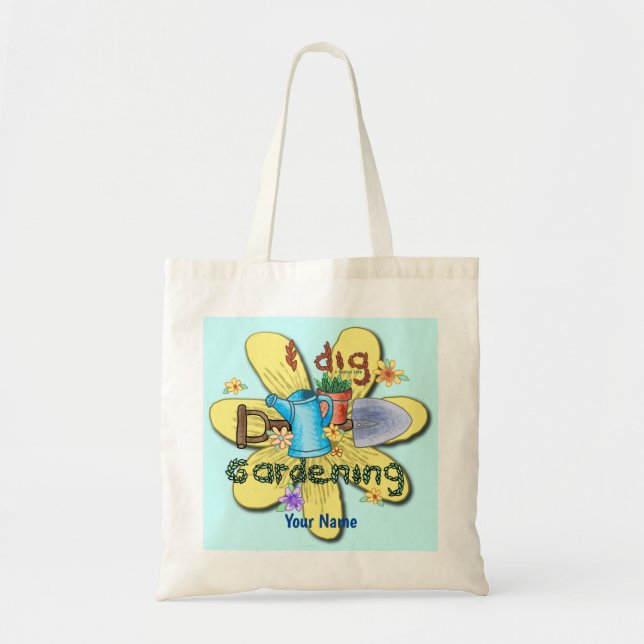 Bolso De Tela I Dig Gardening (Frente)