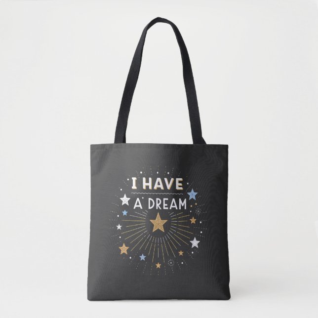 Bolso De Tela I Have a Dream Inspirational Starburst Art (Anverso)