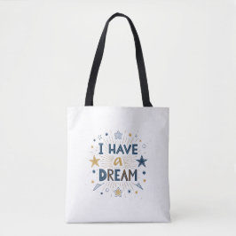 Bolso De Tela I Have a Dream Starburst Typography Art