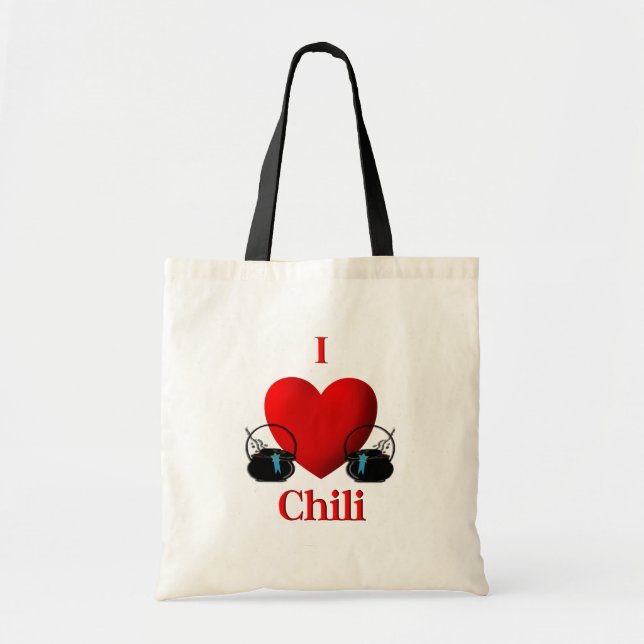Bolso De Tela I Heart Chili (Frente)