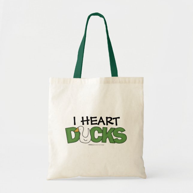 Bolso De Tela I Heart Ducks (Frente)
