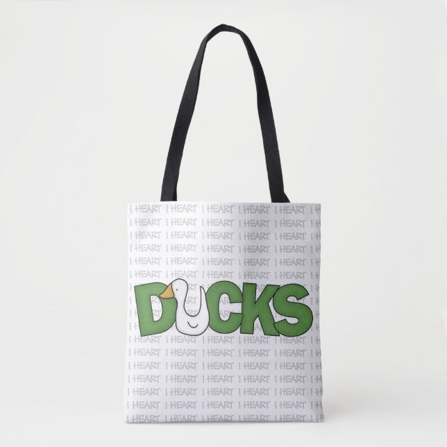 Bolso De Tela I Heart Ducks (Anverso)