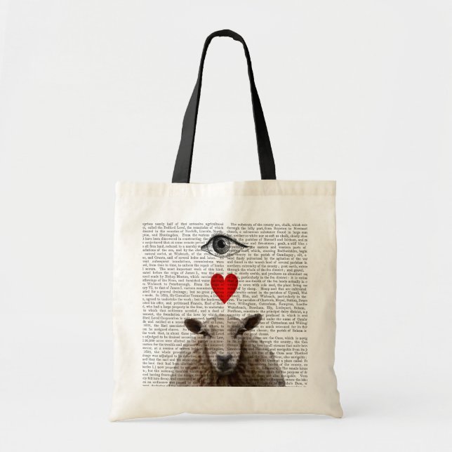 Bolso De Tela I Heart Ewe (Frente)