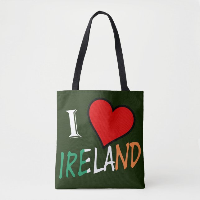 Bolso De Tela I Heart Ireland overlay (Anverso)