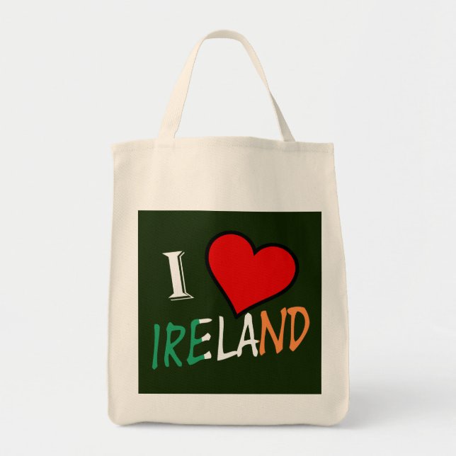 Bolso De Tela I Heart Ireland overlay gtcnt (Frente)