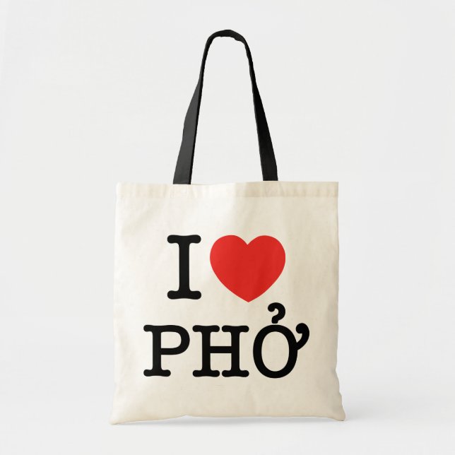 Bolso De Tela I Heart (Love) Pho (Frente)