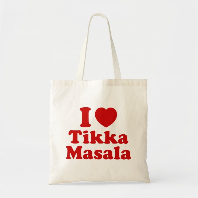 Bolso De Tela I Heart (Love) Tikka Masala (Frente)