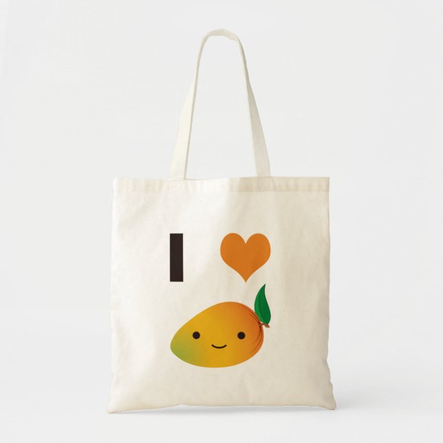 Bolso De Tela I Heart Mango (Frente)