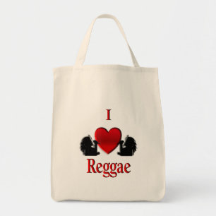 Bolso De Tela I Heart Reggae Doble Lado