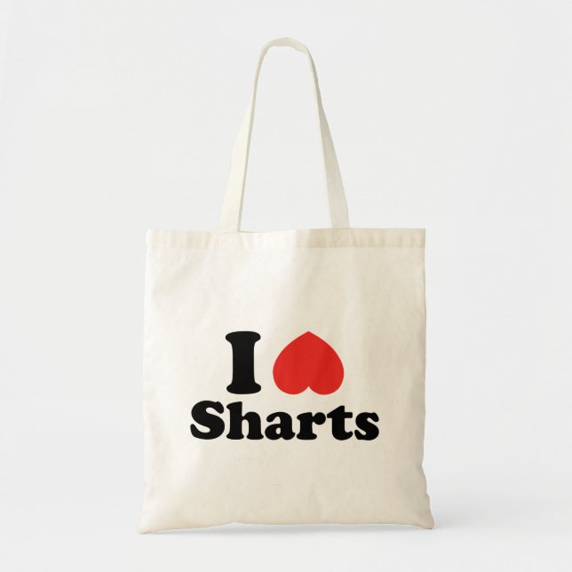 Bolso De Tela I Heart Sharts (Frente)