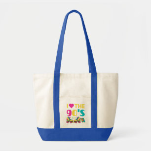 Bolso De Tela I Heart The 90 S, equipo retro vintage de los 90