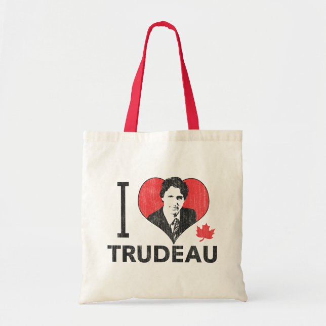 Bolso De Tela I Heart Trudeau (Frente)
