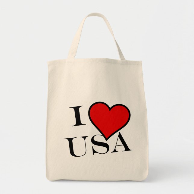Bolso De Tela I Heart USA bk gtcnt (Frente)