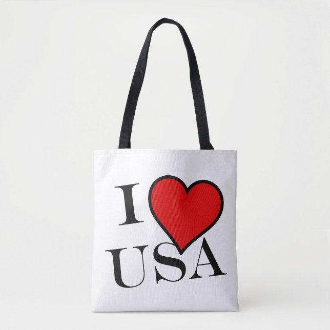 Bolso De Tela I Heart USA bk stcnt (Anverso)