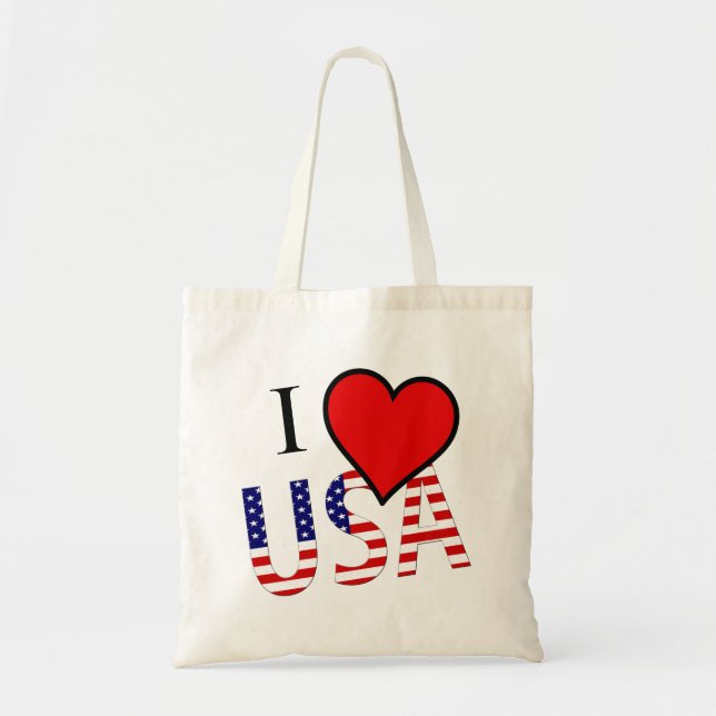 Bolso De Tela I Heart USA overlay btcnt (Frente)