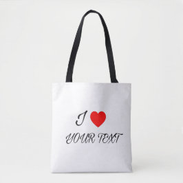 Bolso De Tela I heart your text
