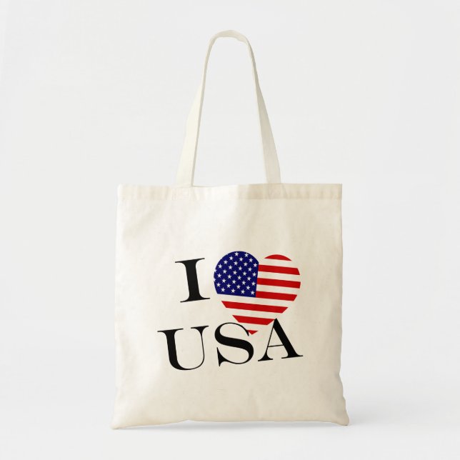 Bolso De Tela I Heartflag USA bk btcn (Frente)