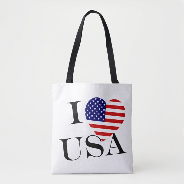 Bolso De Tela I Heartflag USA bk stcnt (Anverso)