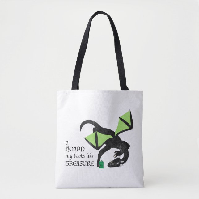 Bolso De Tela I hoard my books like treasue (Anverso)