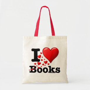 Bolso De Tela ¡I libros del corazón! ¡Amo los libros! (Rastro