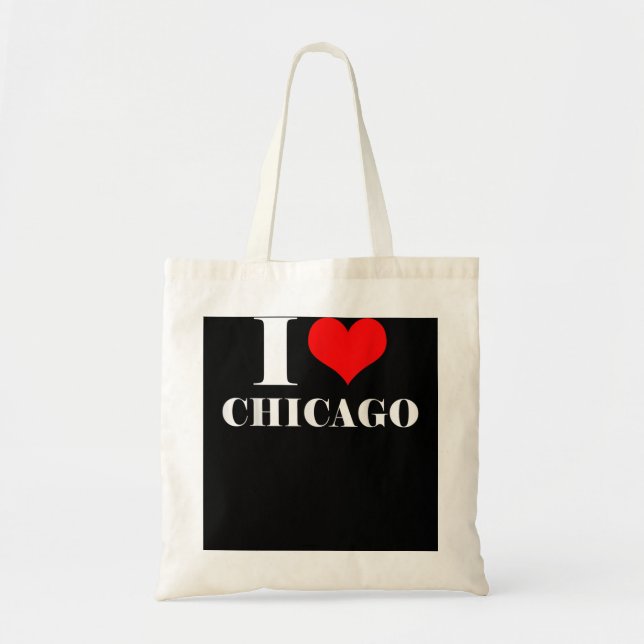 Bolso De Tela I Love Chicago , I Heart Chicago Tee Illinois (Frente)