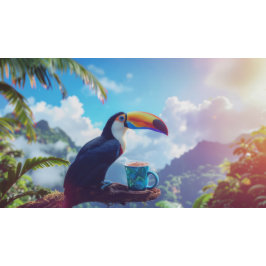 BOLSO DE TELA I LOVE COCOA - TOUCAN