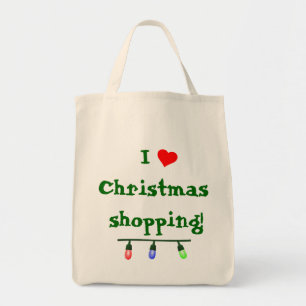Bolso De Tela I Love (corazón) Navidades Shopping