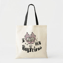 Bolso De Tela I Love My Boyfriend - Pink - DingusDesign