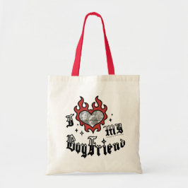 Bolso De Tela I Love My Boyfriend - Red - DingusDesign