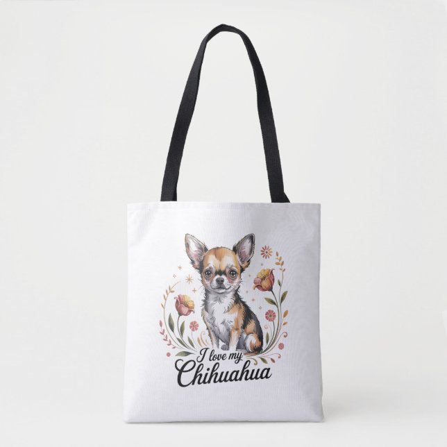Bolso De Tela I love my chihuahua  (Anverso)