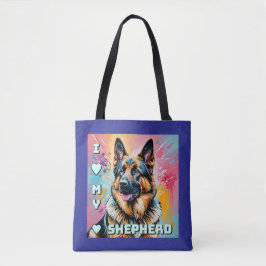 Bolso De Tela I love my German Shepherd