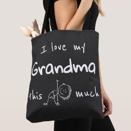 Bolso De Tela I Love my Grandma Typography Named Graphic