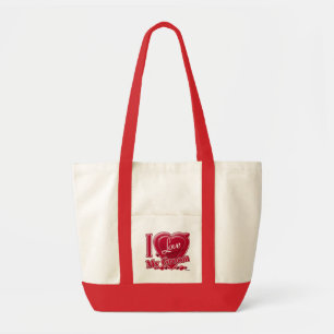 Bolso De Tela I Love My Groom red - heart