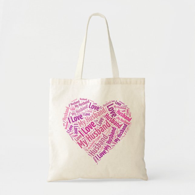 Bolso De Tela I Love My Husband (Frente)